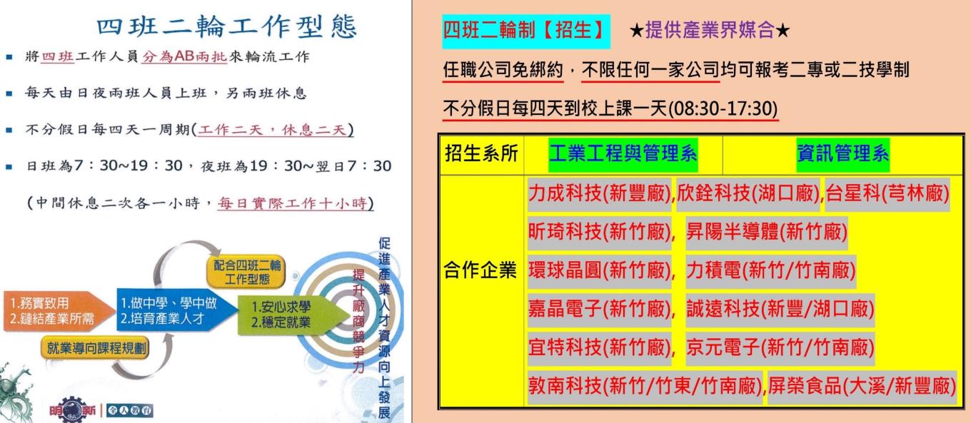 最新消息 二技招生 含四班二輪招生 入學服務處 明新科技大學admission Service Division
